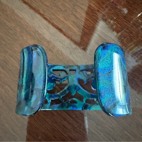 Filigree Cuff Bracelet by Belissima Blue Multi-color - Picture 4 of 4